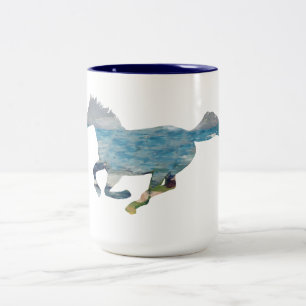 Wildpferd Zweifarbige Tasse
