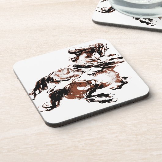 Wildpferde Cork Untersetzer (Linke Seite)