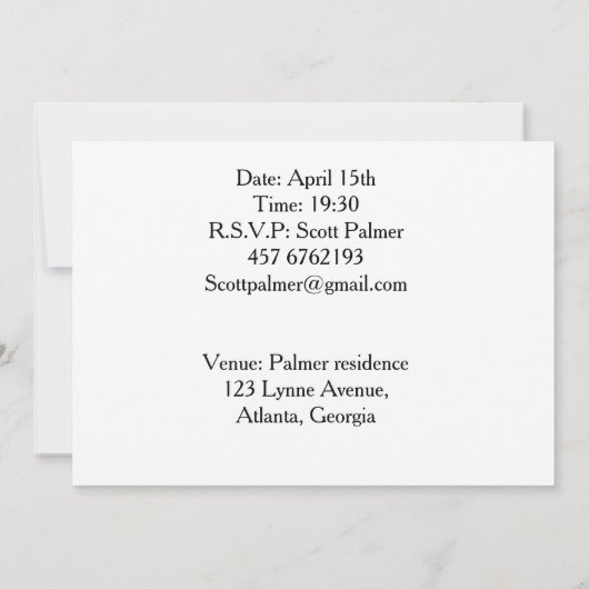 Wildpferde Einladung (Rückseite)