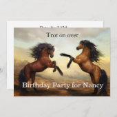 Wildpferde Einladung (Vorne/Hinten)