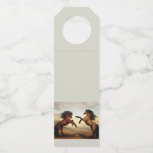 Wildpferde Flaschenanhänger (Rückseite)