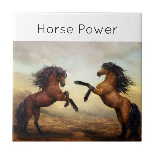 Wildpferde Fliese (Vorderseite)