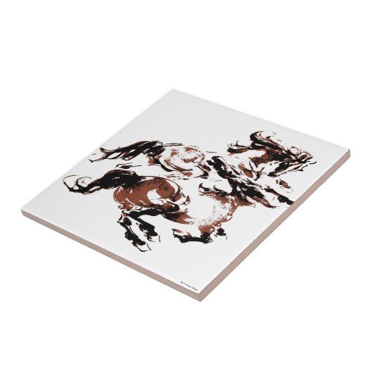 Wildpferde Fliese (Seite)