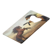 Wildpferde Geldbeutel Flaschenöffner (Rückseite Schrägansicht)