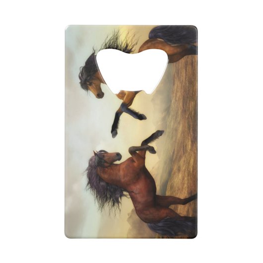 Wildpferde Geldbeutel Flaschenöffner (Rückseite)