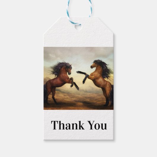 Wildpferde Geschenkanhänger (Vorderseite)