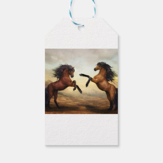 Wildpferde Geschenkanhänger (Rückseite)