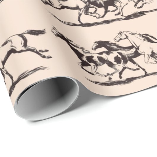 Wildpferde Geschenkpapier (Rolleneckpunkt)