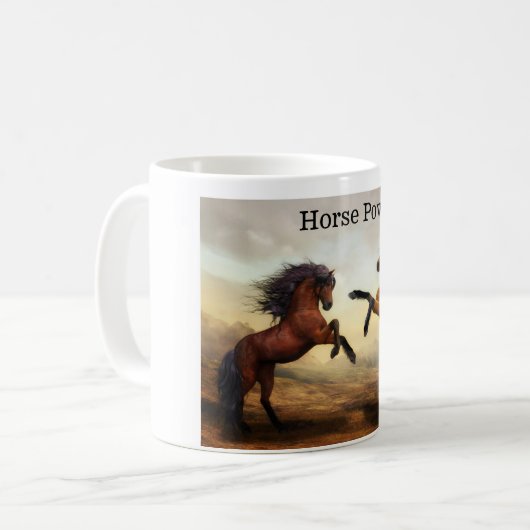 Wildpferde Kaffeetasse (Vorderseite Links)