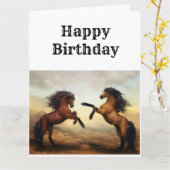 Wildpferde Karte (Gelbe Blume)