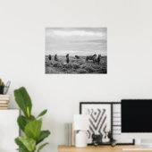 Wildpferde-Landschaft Poster (Heimbüro)
