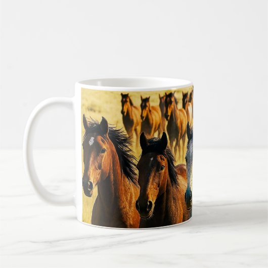 Wildpferde laufen frei kaffeetasse (Links)