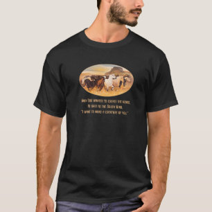 Wildpferde laufen mit inspirierendem Zitat T-Shirt