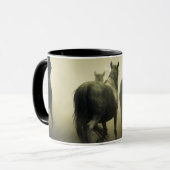 Wildpferde laufen tasse (Vorderseite Links)