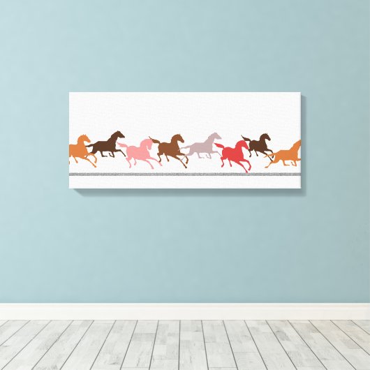 Wildpferde Leinwanddruck (Insitu (Holzboden))