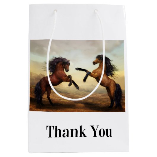 Wildpferde Mittlere Geschenktüte (Vorderseite)