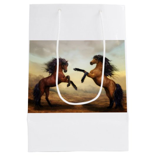 Wildpferde Mittlere Geschenktüte (Rückseite)