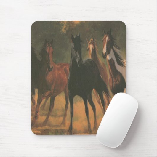Wildpferde Mousepad (Mit Mouse)