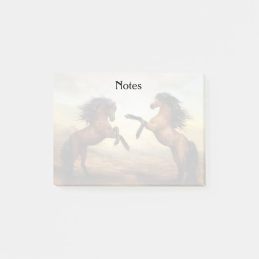 Wildpferde Post-it Klebezettel (Vorderseite)