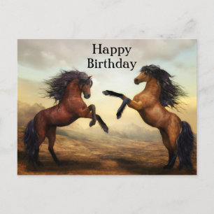 Wildpferde Postkarte