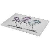 Wildpferde Schneidebrett (Ecke)