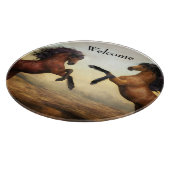 Wildpferde Schneidebrett (Ecke)