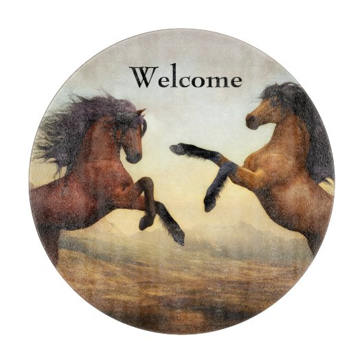 Wildpferde Schneidebrett (Vorderseite)