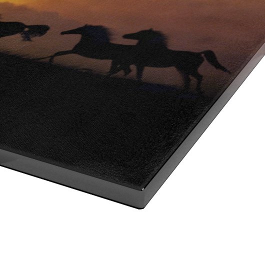 Wildpferde Schneidebrett (Ecke)