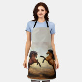 Wildpferde Schürze (Getragen)