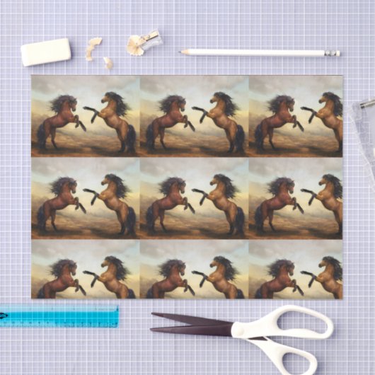 Wildpferde Seidenpapier (Handwerk)