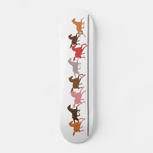 Wildpferde Skateboard (Vorderseite)