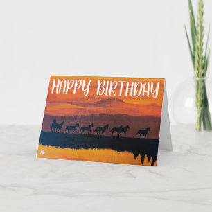 Wildpferde von Montana Gemälde von Alfred Fox Karte