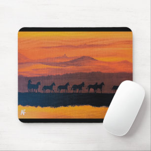 Wildpferde von Montana Gemälde von Alfred Fox Mousepad