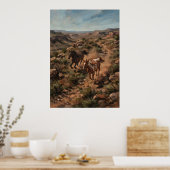 Wildpferde Wüsten-Canyon Poster (Küche)