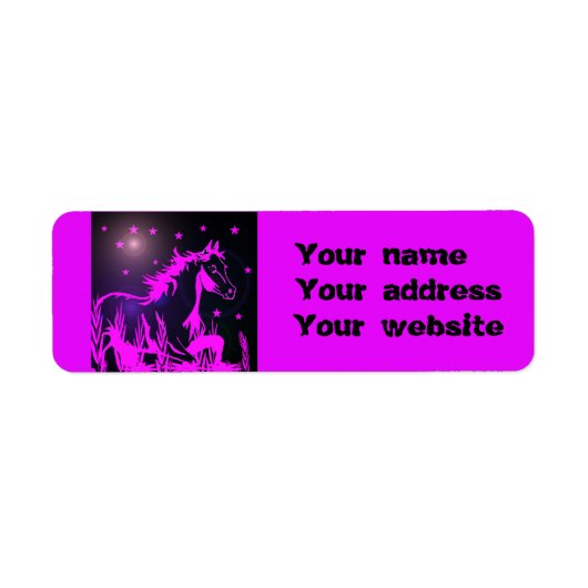 Wildpferdegrafik, personalisiert (Vorne)