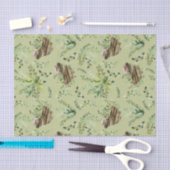 Wildpflanzensage mit Wasserfarbstoffpapier für Vög Seidenpapier (Handwerk)