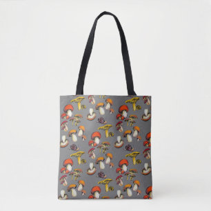 Wildpilze mit großer Totentasche Tasche