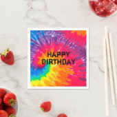 Wildpsychedelic Neon gefärbte Krawatte abstrakt Serviette (Beispiel)