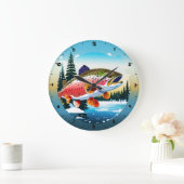 Wildregenbogenforelle Rocky Mountain Bach Uhr (Zuhause)