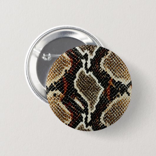 Wildreptilienmuster farbige Pythonschlange Button (Vorne & Hinten)