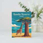 Wildreservat Bandia Senegal Postkarte (Stehend Vorderseite)