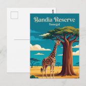 Wildreservat Bandia Senegal Postkarte (Vorne/Hinten)