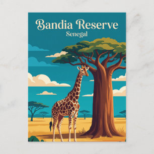Wildreservat Bandia Senegal Postkarte