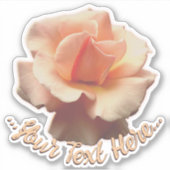 Wildrose Stickers Custom Peach Rose Wedding Decal Aufkleber (Vorderseite)
