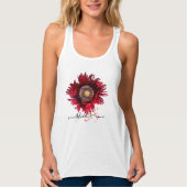 Wildroter Mohn mit Spritzer Tank Top (Vorderseite)