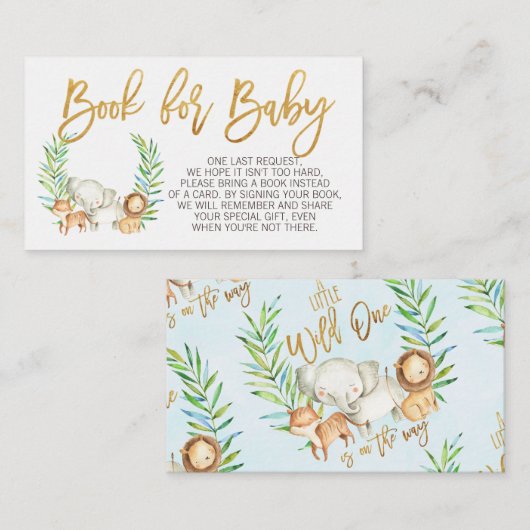 Wildsafari-Dschungel-Tiere Buchungsanforderung ein Begleitkarte (Vorne/Hinten)