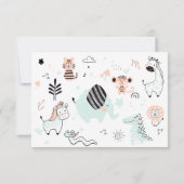 Wildsafari-Kindergeburtstag Dankeskarte (Rückseite)