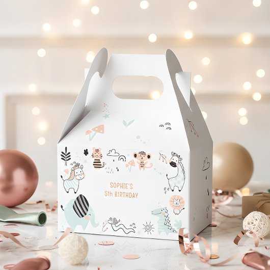 Wildsafari-Kindergeburtstag Geschenkschachtel