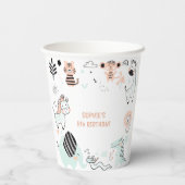 Wildsafari-Kindergeburtstag Pappbecher (Rückseite)