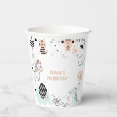 Wildsafari-Kindergeburtstag Pappbecher (Vorderseite)